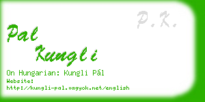 pal kungli business card